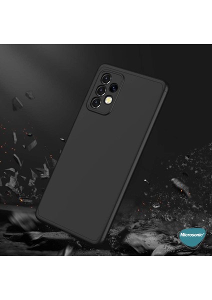 Samsung Galaxy A52S Kılıf Double Dip 360 Protective Siyah Kırmızı
