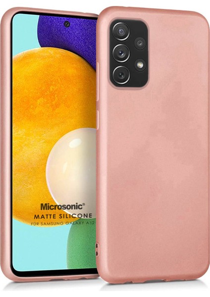 Matte Silicone Samsung Galaxy A52S Kılıf Rose Gold