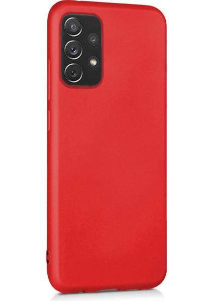 Matte Silicone Samsung Galaxy A52S Kılıf Kırmızı