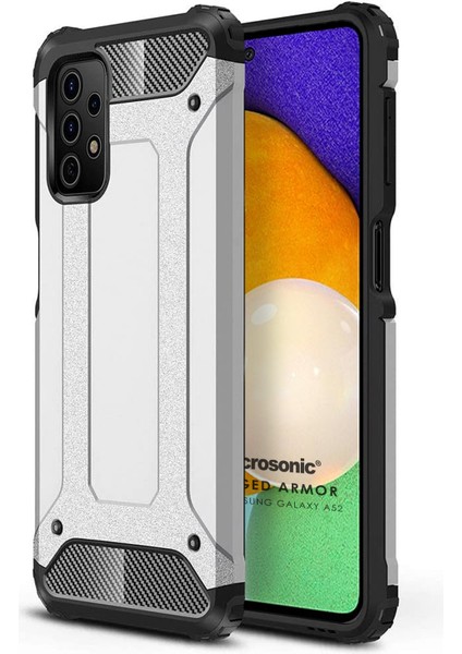Samsung Galaxy A52S Kılıf Rugged Armor Gümüş