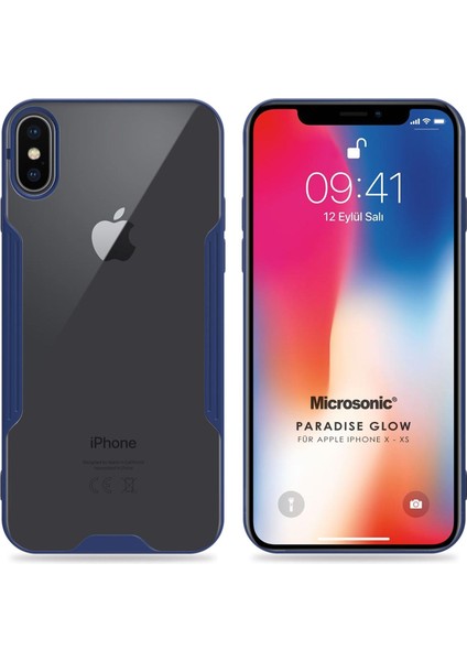 Apple iPhone Xs Kılıf Paradise Glow Lacivert