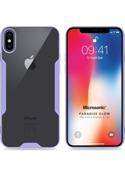 Apple iPhone Xs Kılıf Paradise Glow Lila