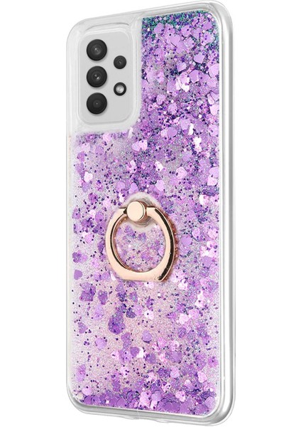 Samsung Galaxy A52S Kılıf Glitter Liquid Holder Mor fiyatları