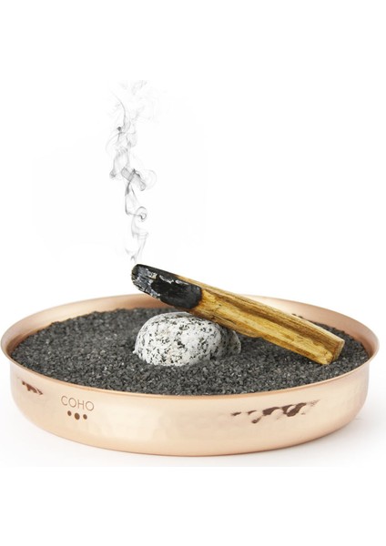 Box Artisan Bakır Zen Tütsülük & 3 Palo Santo & Adaçayı Tütsü Seti