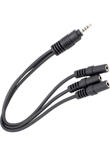 PM-4871 Kulaklık Mikrofon Çoklayıcı 3 Port 3.5mm Splitter Çevirici Dönüştürücü Adaptör