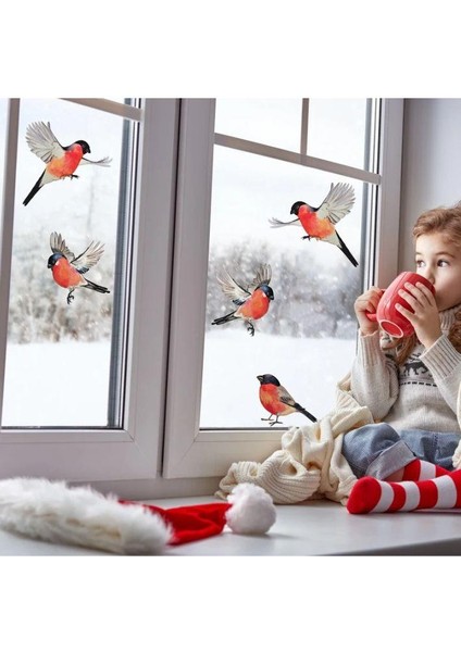 Yılbaşı Kış Kuşları Cam Duvar Sticker Seti fiyatları