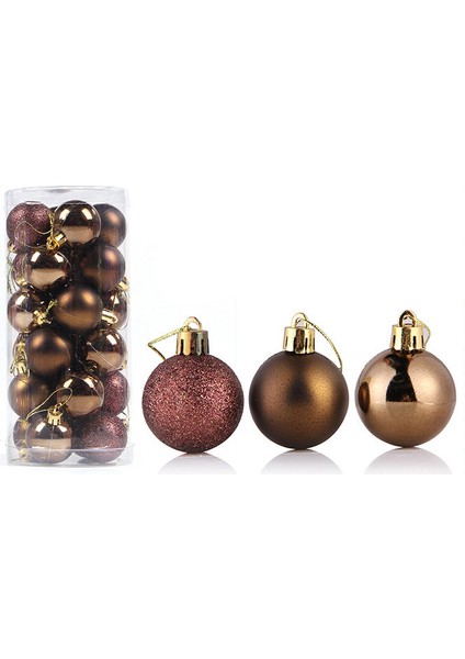 24'lü 8 cm Noel Ağacı Topu (Yurt Dışından)