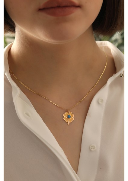MİLET 14 Ayar Altın Baskı Yonca Valentino Zincir Kolye fırsatları