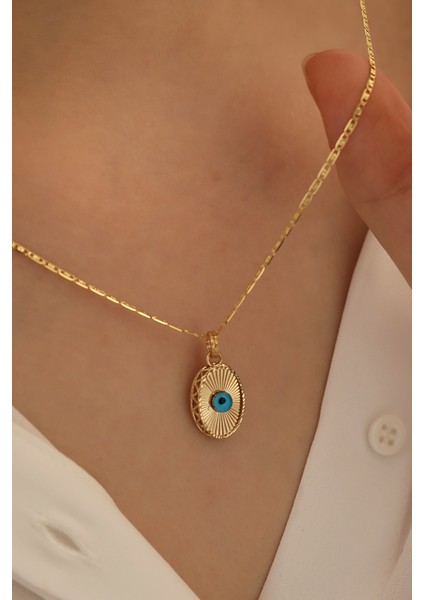 MİLET 14 Ayar Altın Işıltılı Oval Göz Valentino Zincir Kolye fiyatları