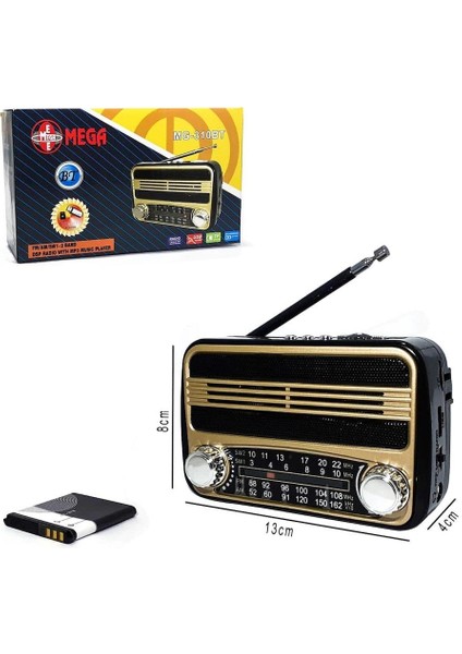 Şarjlı Nostaljik Radyo MG-310BT