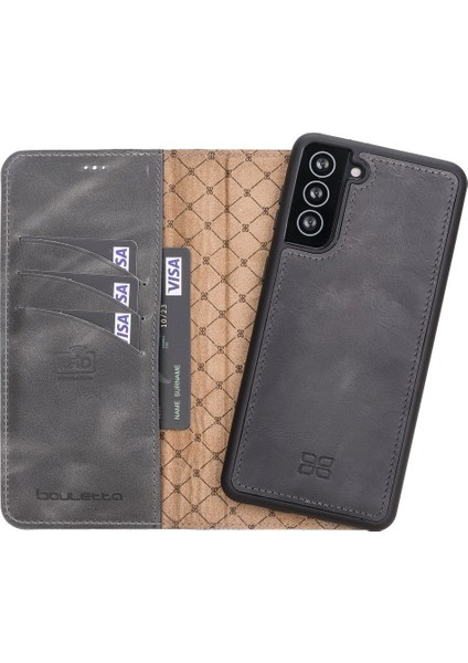 Mw Deri Telefon Kılıfı Samsung S21 Plus TN18E Gri