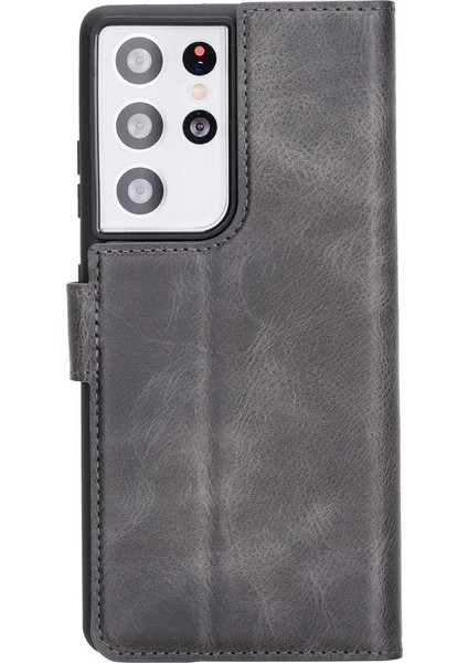 Mw Deri Telefon Kılıfı Samsung S21 Ultra TN18E Gri modelleri