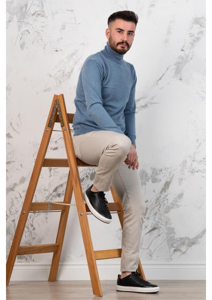 Boğazlı Slimfit Erkek Triko Kazak fiyatları