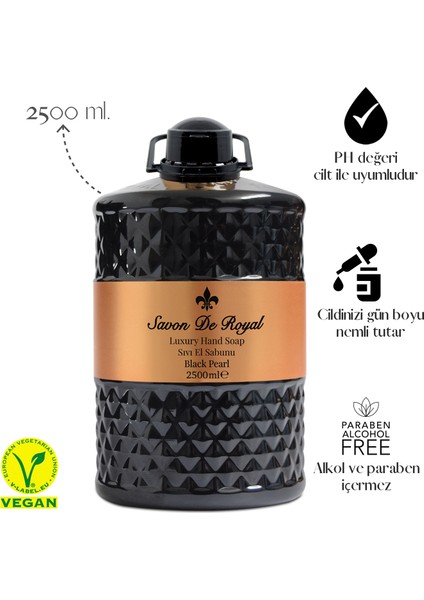 Luxury Vegan Sıvı Sabun Black Pearl 2.5 lt