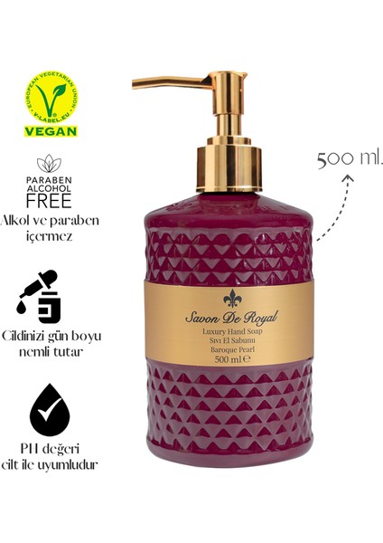 Savon De Royal Luxury Vegan Sıvı Sabun Baroque Pearl 500 ml