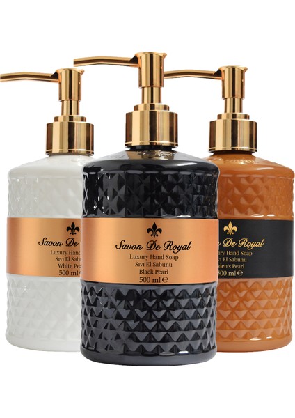 Luxury Vegan Pearl Sıvı Sabun Karma Paket 3 x 500 ml