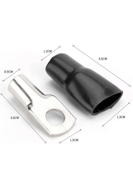 10 Adet Bakır Tüp Terminalleri Pil Kaynak Kablosu Pabuçları Crimps W / Caps 35MM² (Yurt Dışından)
