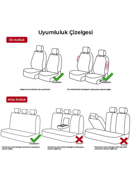 Oto Pandami Dodge Magnum 2005-2008 Uyumlu Kırmızı Koltuk Kılıfı KKK101