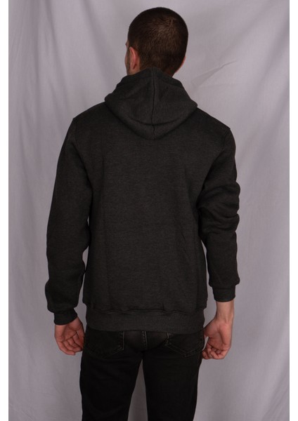 Siyah Renk Kapüşonlu Kanguru Cep Detaylı Erkek Sweatshirt fiyatları