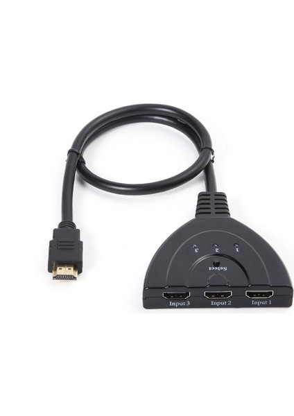 3x1 HDMI Uyumlu Kablo Bölücü Hd 1080P Video Değiştirici Adaptör (Yurt Dışından)