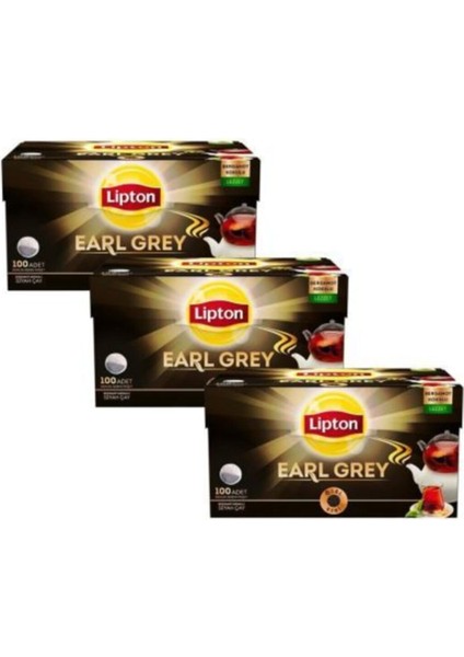 Earl Grey Demlik Poşet Çay 100'lü x 3