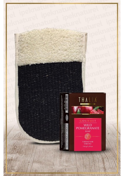 Keçi Kılı Kese Çift Taraflı + Yabani Nar Sabunu Seti