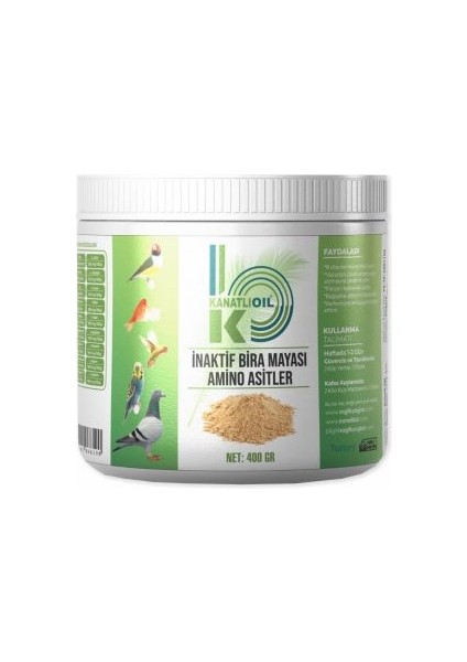 Kanatlı Oil Inaktif Bira Mayası Amino Asitler 400 gr