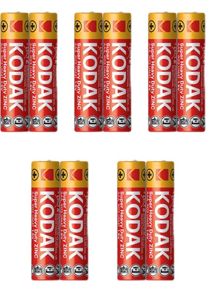 Çinko Karbon Ince Pil 5 Adet 2'li