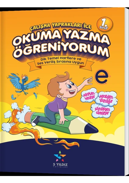 5 Yıldız Yayınları 5 Yıldız Çalışma Yaprakları Ile Okuma Yazma Öğreniyorum 1.sınıf