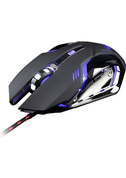 Moda Oyun Fare Kablolu Sessiz / Ses LED 3200DPI Ergonomi Bilgisayar Için USB Kablolu Fareler (Yurt Dışından)