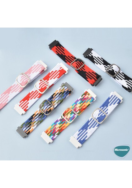 Xiaomi Mi Watch Kordon Braided Loop Band Siyah Beyaz