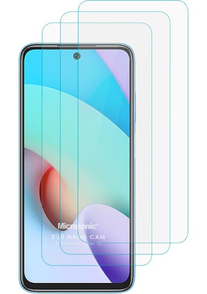 Xiaomi Redmi 10 Screen Protector Nano Glass Cam Ekran Koruyucu (3'lü Paket)
