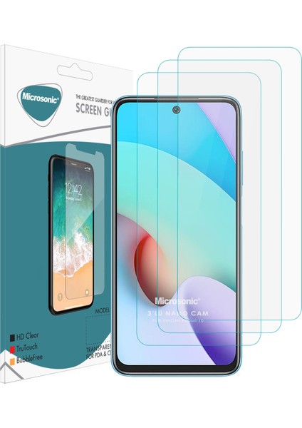 Xiaomi Redmi 10 Screen Protector Nano Glass Cam Ekran Koruyucu (3'lü Paket) fiyatları