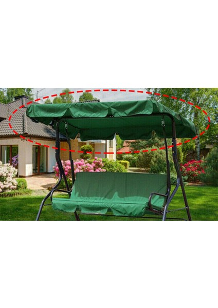 Salıncak Üst Tente Açık Bahçe Salıncak Sandalye Üst Kapak Yeşil 195X125X15 cm (Yurt Dışından)