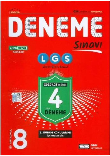 Yayınları 8. Sınıf Lgs 1. Dönem 4 Deneme Sınavı