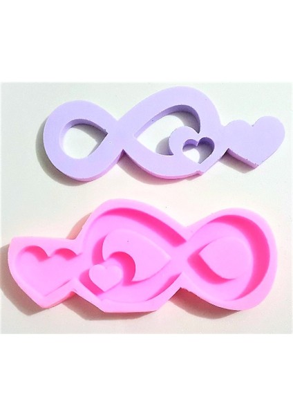 Sonsuzluk Işareti Kalp Sevgililer 7cm Silikon Kalıp K-041 modelleri