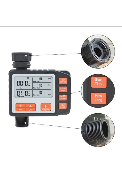 Dijital Musluk Hortum Bahçe Tarla Su Zamanlayıcısı