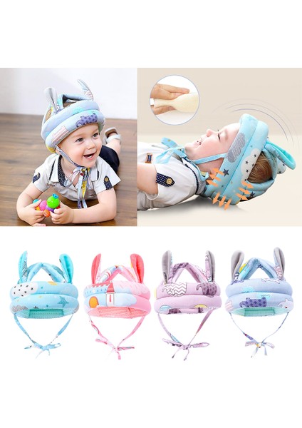 Anti-Çarpışma Koruyucu Şapka Bebek Güvenlik Kask Bebek Toddler Yumuşak Yeni Mor (Yurt Dışından) indirimleri
