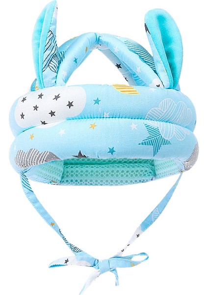 Anti-Çarpışma Koruyucu Şapka Bebek Güvenlik Kask Bebek Toddler Yumuşak Yeni Mavi (Yurt Dışından)