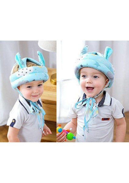 Anti-Çarpışma Koruyucu Şapka Bebek Güvenlik Kask Bebek Toddler Yumuşak Yeni Mavi (Yurt Dışından) modelleri