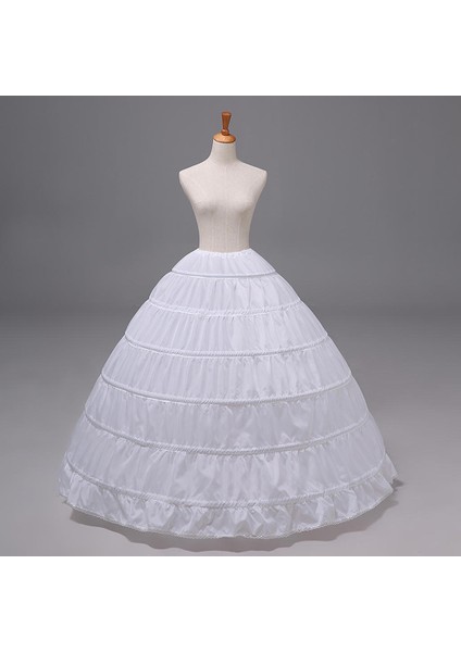 Vintage Bayanlar Beyaz Uzun 6 Hoops Petticoat Ekstra Tam Crinoline Aldeskirt (Yurt Dışından)
