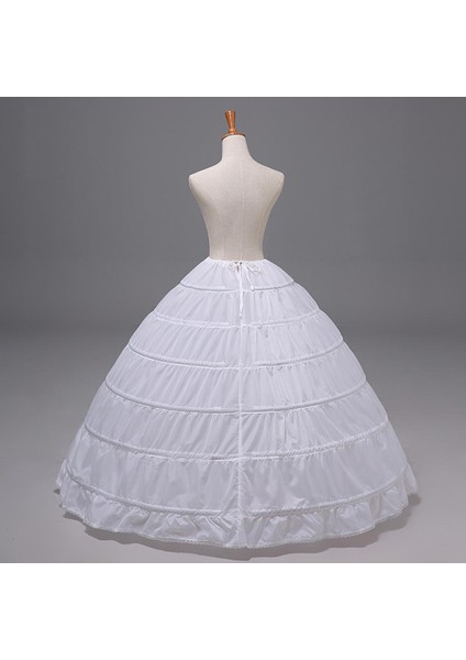 Vintage Bayanlar Beyaz Uzun 6 Hoops Petticoat Ekstra Tam Crinoline Aldeskirt (Yurt Dışından)
