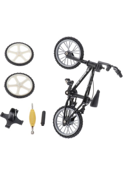 Mini Danışma Gadget Bmx Bisiklet Modeli Parmak Kurulu Bisiklet Oyuncak Set X1 Siyah (Yurt Dışından)