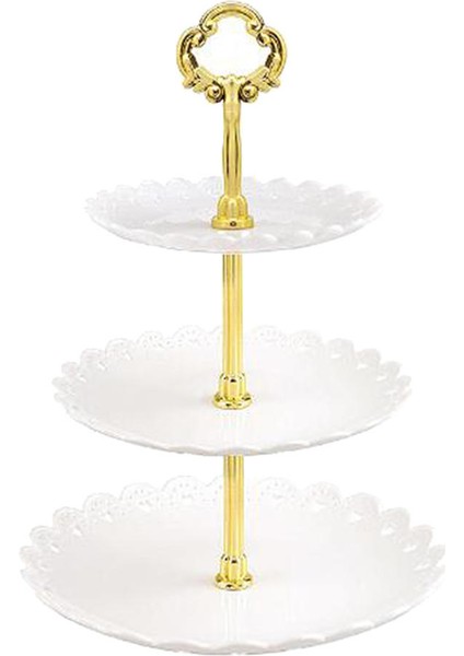 Cupcakes Meyve Tatlı Veya Çay Beyaz Yuvarlak Tabak (Yurt Dışından)