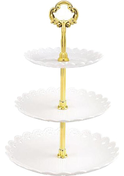 Cupcakes Meyve Tatlı Veya Çay Beyaz Yuvarlak Tabak (Yurt Dışından)