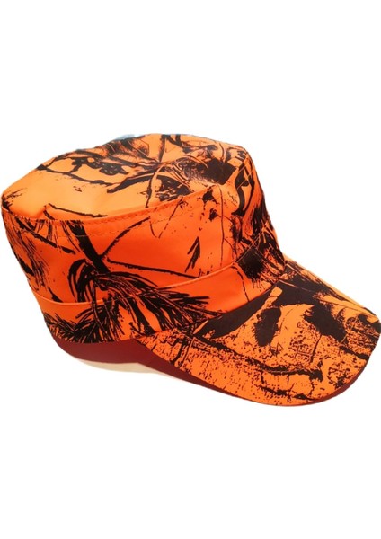 Castro Turuncu Desenli Avcı Şapkası