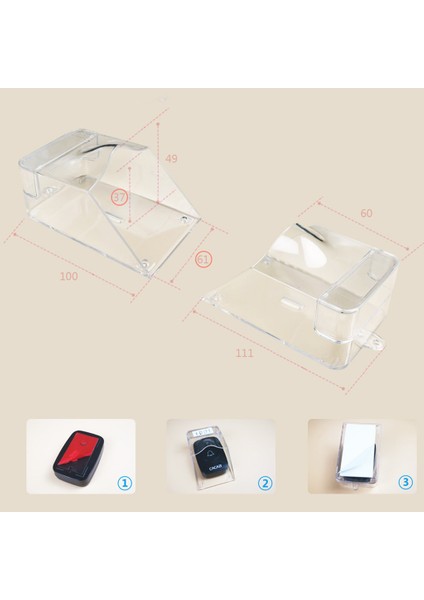 Su Geçirmez Kapı Zili Koruyucu - Şeffaf (Yurt Dışından) indirimleri