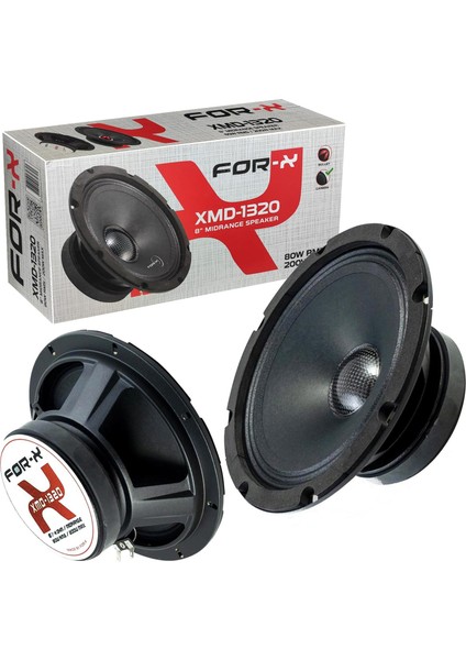 MD-1320 Oto Mıdrange 20 cm 200 W 2 Adet Carbon