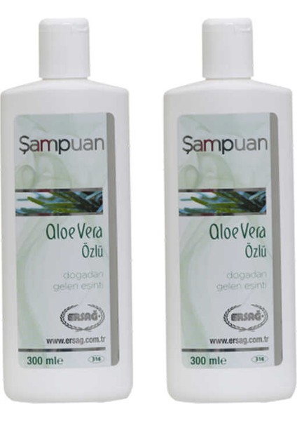 Aloe Vera Özlü Şampuan 300 Ml. x 2 Adet