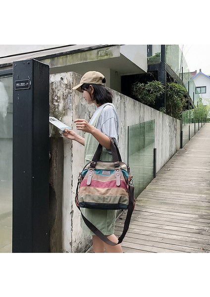 Kadın Rahat Vintage Hobo Tuval Günlük Çanta Üst Kolu Omuz Tote Shopper Çanta (Yurt Dışından) fiyatları